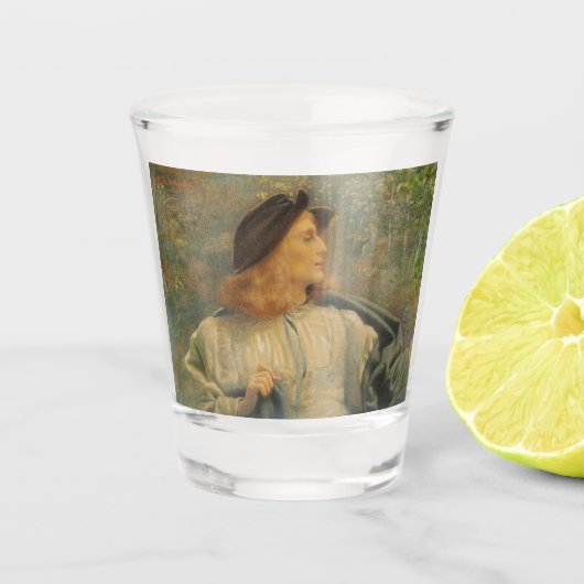 Orlando (Beautiful Young Man) (von E.R. Hughes) Schnapsglas (Vorderseite)