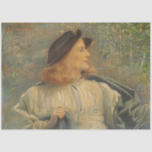 Orlando (Beautiful Young Man) (von E.R. Hughes) Seidenpapier (Vorderseite)