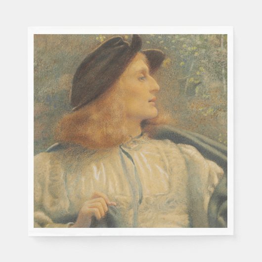 Orlando (Beautiful Young Man) (von E.R. Hughes) Serviette (Vorderseite)