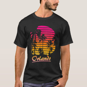 Orlando Cool 80er Palm Trees Summer Sunset T-Shirt