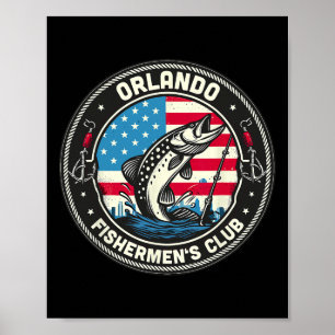 Orlando Fishermen's Club Amerikanische Flagge Ange Poster