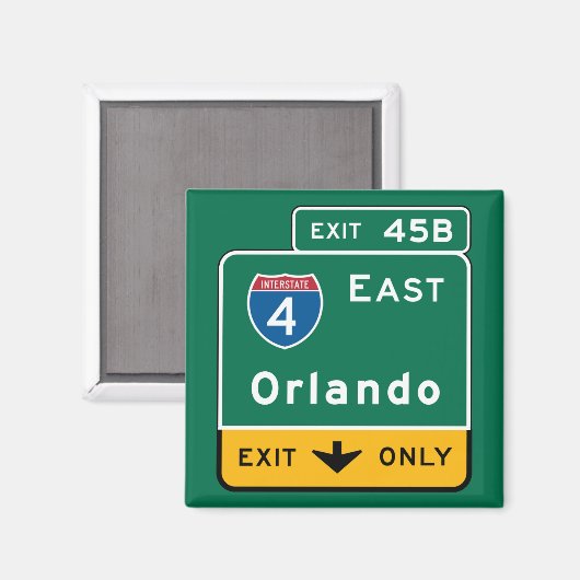 Orlando, FL Road Sign Magnet (Vorderseite/Rückseite)