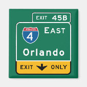 Orlando, FL Road Sign Magnet (Vorne)