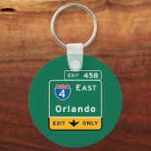 Orlando, FL Road Sign Schlüsselanhänger (Vorderseite)