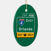 Orlando, FL-Verkehrsschild Keramik Ornament (Rechts)