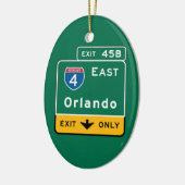 Orlando, FL-Verkehrsschild Keramik Ornament (Links)