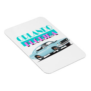Orlando Florida 80er Jahre Poster Magnet