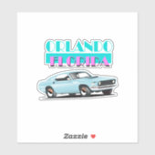 Orlando Florida 80er Poster Aufkleber (Blatt)