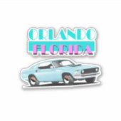 Orlando Florida 80er Poster Aufkleber (Vorderseite)