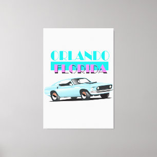 Orlando Florida 80er Poster Leinwanddruck