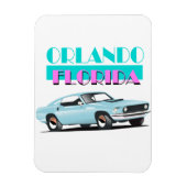 Orlando Florida 80er Poster Magnet (Vertikal)