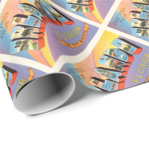 Orlando Florida alte Vintage Reise-Andenken Geschenkpapier