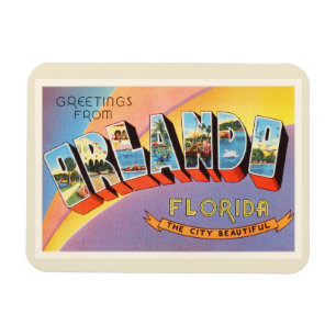Orlando Florida alte Vintage Reise-Andenken Magnet