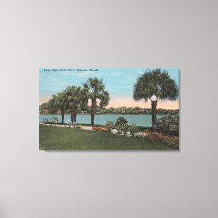 Orlando, Florida - Ansicht von See Eola und Eola Leinwanddruck