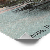 Orlando, Florida - Aussicht auf eine Bucht am See Poster (Ecke)