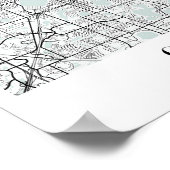 Orlando Florida Blue Water Street Karte Poster (Ecke)