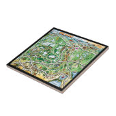 Orlando Florida Cartoon Karte Fliese (Seite)