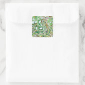 Orlando Florida Cartoon Karte Quadratischer Aufkleber (Tasche)