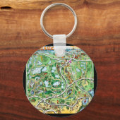 Orlando Florida Cartoon Karte Schlüsselanhänger (Vorderseite)