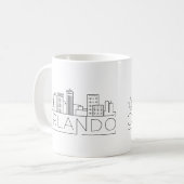 Orlando, Florida| City Stylized Skyline Kaffeetasse (Vorderseite Links)