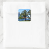 Orlando Florida Cityscape Quadratischer Aufkleber (Tasche)