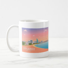 Orlando Florida Coastline Citycape Pastel Travel Kaffeetasse