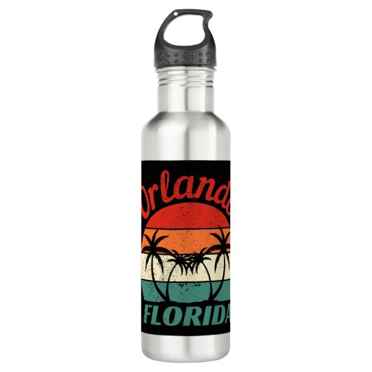 Orlando Florida Edelstahlflasche (Vorderseite)