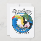 Orlando Florida Entdecken Sie Retro-Logo. (Rückseite)