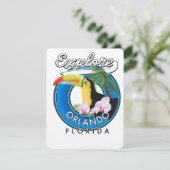 Orlando Florida Entdecken Sie Retro-Logo. (Stehend Vorderseite)