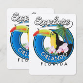 Orlando Florida Explore Retro-Logo. (Vorne/Hinten)