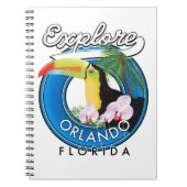 Orlando Florida Explore Retro-Logo. Notizblock (Vorderseite)