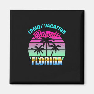 Orlando Florida Familienurlaub Retro-Sonnenunterga Magnet