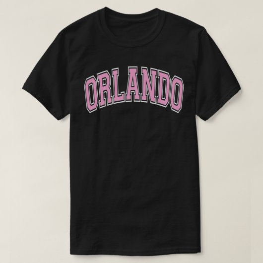 Orlando Florida FL Varsity Style Pink Tet Pullover (Design vorne)