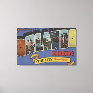 Orlando, Florida - große Buchstabe-Szenen Leinwanddruck