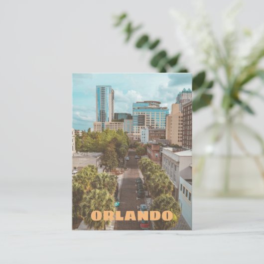 Orlando, Florida im Foto mit Namen Postkarte (Stehend Vorderseite)