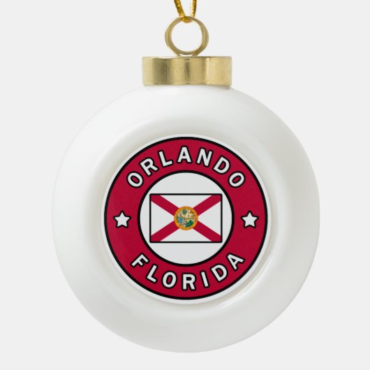 Orlando Florida Keramik Kugel-Ornament (Vorderseite)