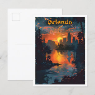 Orlando Florida Klassische Kunst Retro Vintage Rei Postkarte