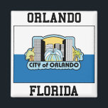 Orlando Florida Magnet<br><div class="desc">Zeigen Sie stolz auf Ihre Stadt und zeigen Sie diese Flagge für Orlando,  Florida</div>