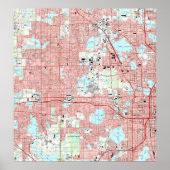 Orlando Florida Map (1995) Poster (Vorne)
