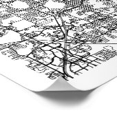 Orlando Florida Minimal Modern Street Map Poster (Ecke)