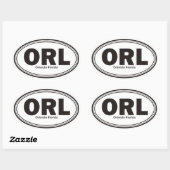 Orlando Florida Ovaler Aufkleber (Blatt)