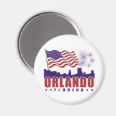 Orlando Florida Patriotic Magnet (Vorderseite/Rückseite)