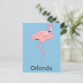 Orlando Florida Pink Flamingo Postkarte (Stehend Vorderseite)