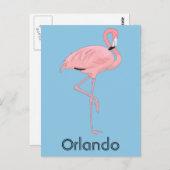 Orlando Florida Pink Flamingo Postkarte (Vorne/Hinten)