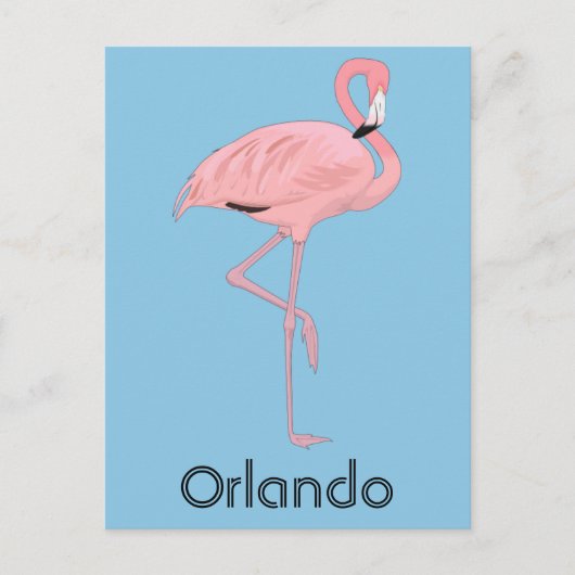 Orlando Florida Pink Flamingo Postkarte (Vorderseite)
