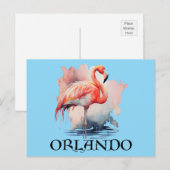Orlando Florida Pink Flamingo Postkarte (Vorne/Hinten)