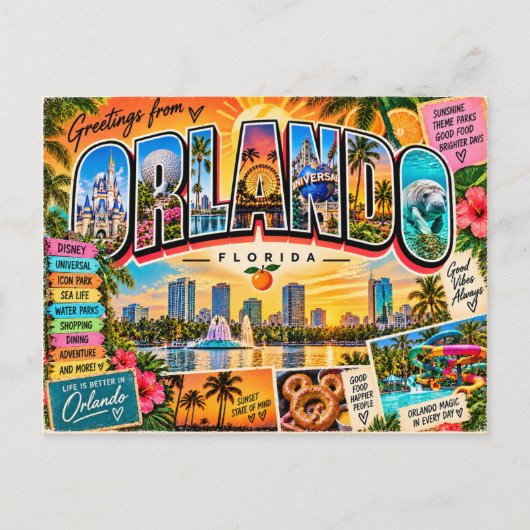 Orlando Florida Postkarte (Vorderseite)