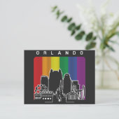 Orlando Florida Rainbow Flag LGBTQAI Prix Postkarte (Stehend Vorderseite)