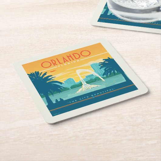 Orlando Florida Rechteckiger Pappuntersetzer (angewinkelt)
