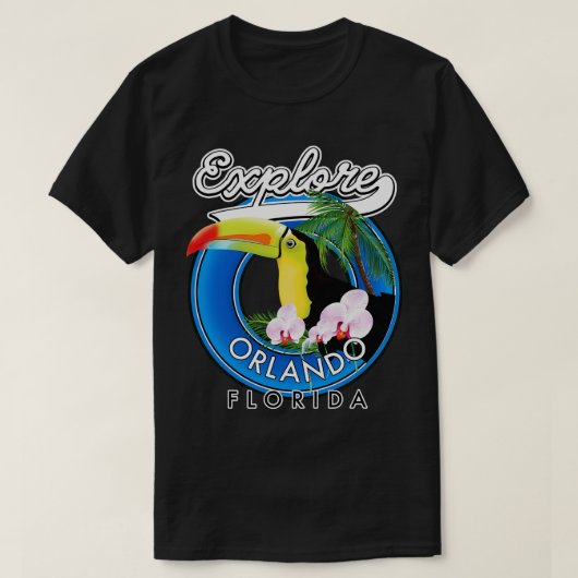 Orlando Florida Reise-Patch T-Shirt (Design vorne)